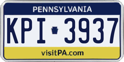 PA license plate KPI3937