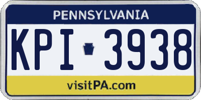 PA license plate KPI3938