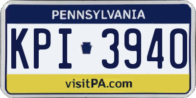 PA license plate KPI3940