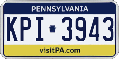 PA license plate KPI3943