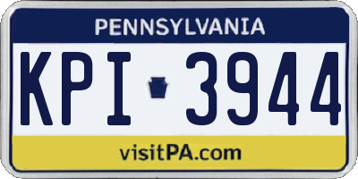 PA license plate KPI3944