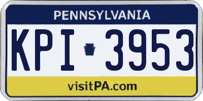 PA license plate KPI3953