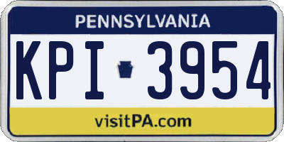 PA license plate KPI3954