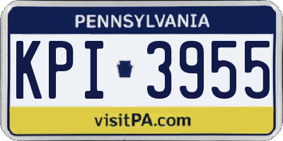 PA license plate KPI3955