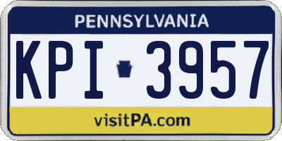 PA license plate KPI3957
