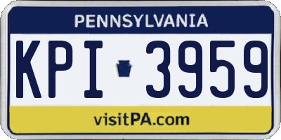 PA license plate KPI3959