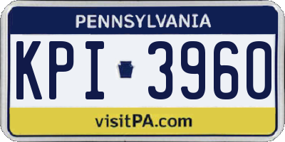PA license plate KPI3960