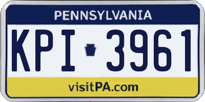 PA license plate KPI3961