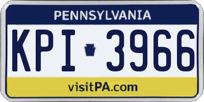 PA license plate KPI3966