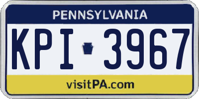 PA license plate KPI3967