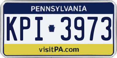 PA license plate KPI3973