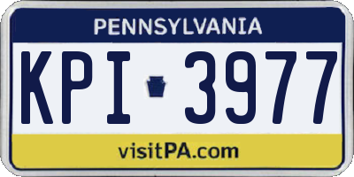 PA license plate KPI3977