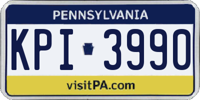 PA license plate KPI3990