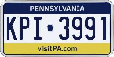 PA license plate KPI3991