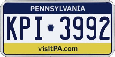 PA license plate KPI3992