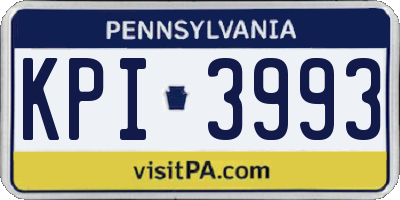 PA license plate KPI3993
