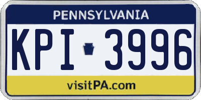 PA license plate KPI3996