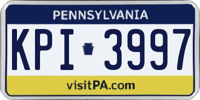 PA license plate KPI3997