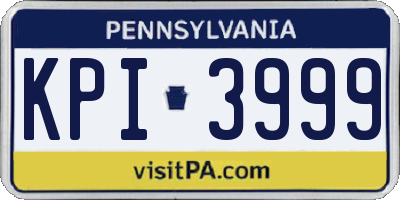PA license plate KPI3999