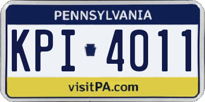 PA license plate KPI4011