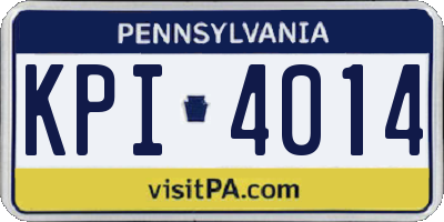 PA license plate KPI4014