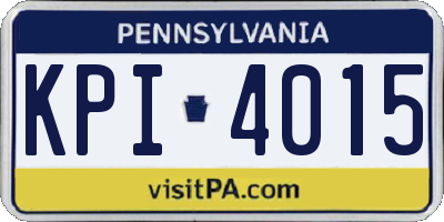 PA license plate KPI4015