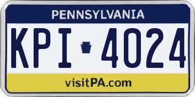 PA license plate KPI4024