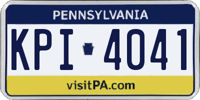 PA license plate KPI4041