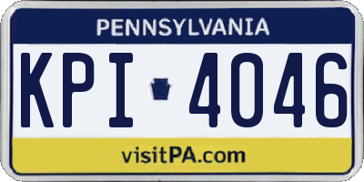 PA license plate KPI4046