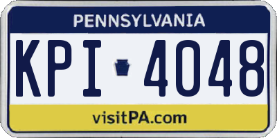 PA license plate KPI4048
