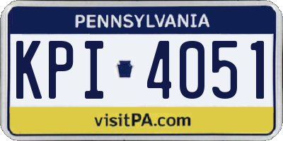 PA license plate KPI4051
