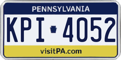 PA license plate KPI4052