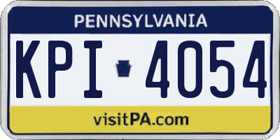 PA license plate KPI4054