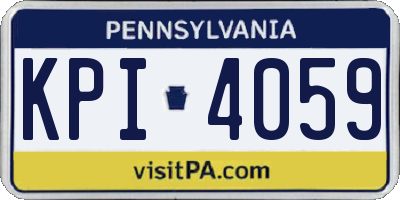 PA license plate KPI4059