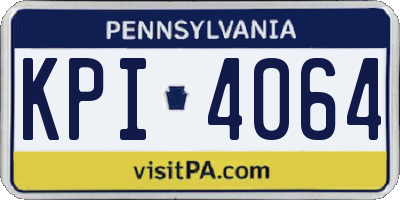 PA license plate KPI4064