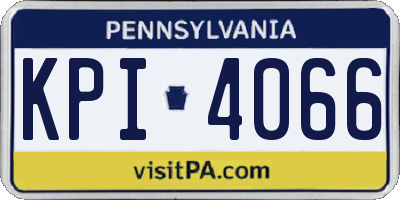 PA license plate KPI4066