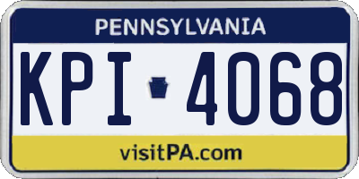 PA license plate KPI4068