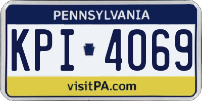 PA license plate KPI4069