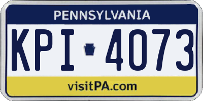 PA license plate KPI4073