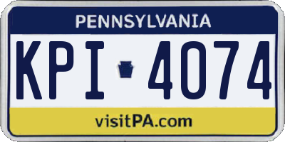 PA license plate KPI4074