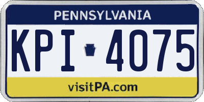 PA license plate KPI4075
