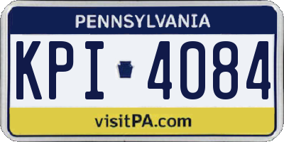 PA license plate KPI4084