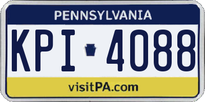 PA license plate KPI4088