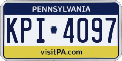 PA license plate KPI4097