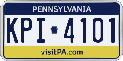 PA license plate KPI4101