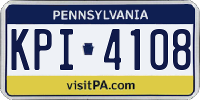 PA license plate KPI4108