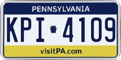 PA license plate KPI4109