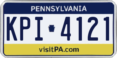 PA license plate KPI4121
