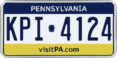 PA license plate KPI4124