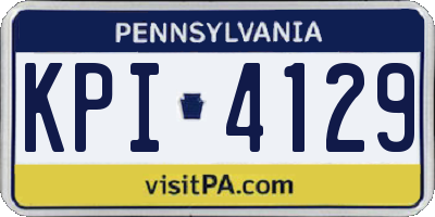 PA license plate KPI4129